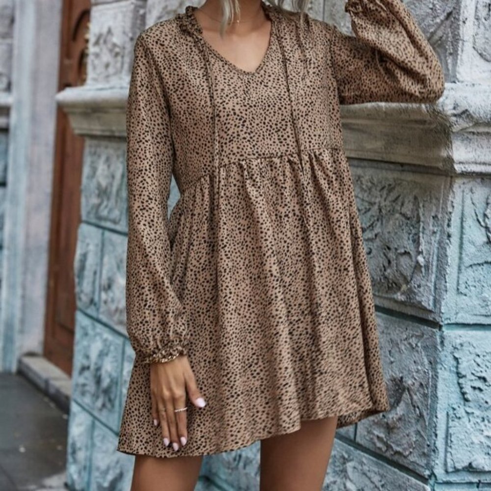 Fun and Fabulous Animal Print BabyDoll Dress - Picture 5 of 7